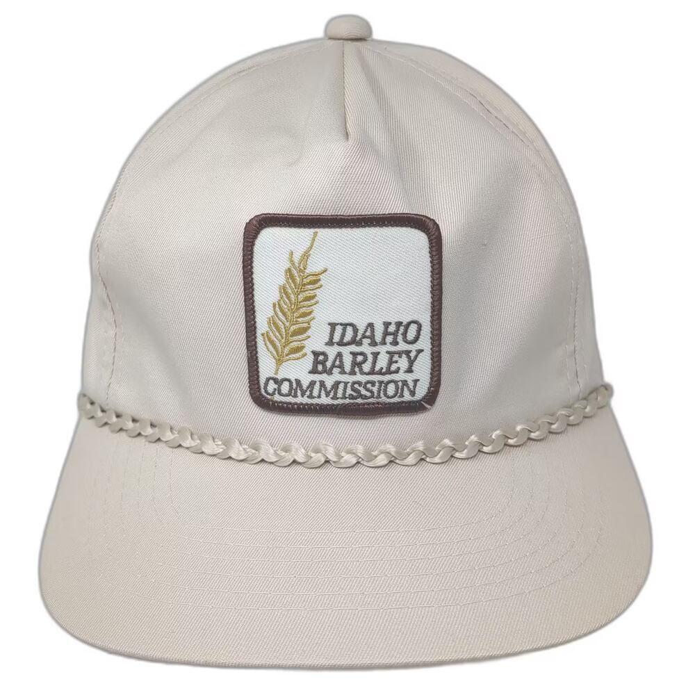 That Hat Idaho Barley Commission Slideback 5 Panel Hat Beige OSFA Braided Rope